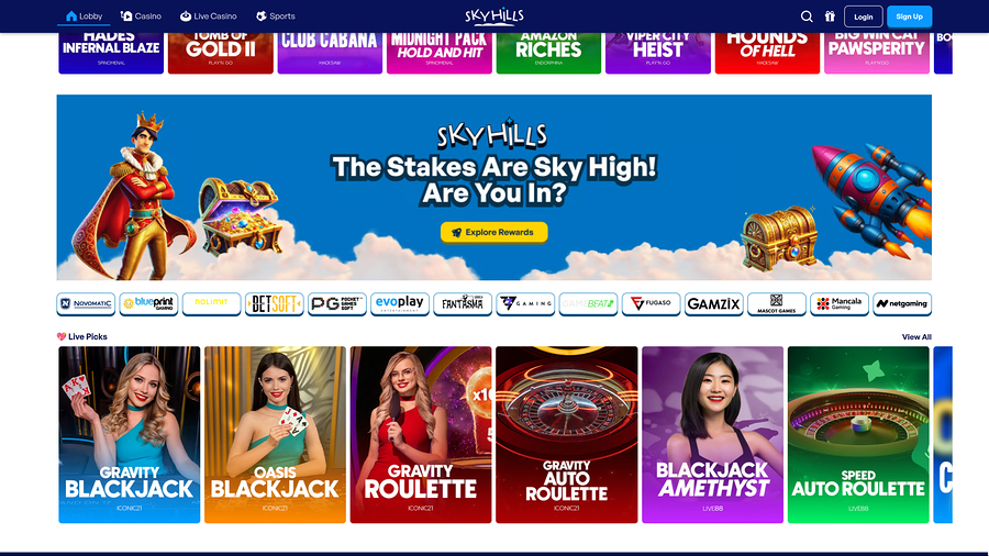 Sky Hills Casino Desktop Game Developers