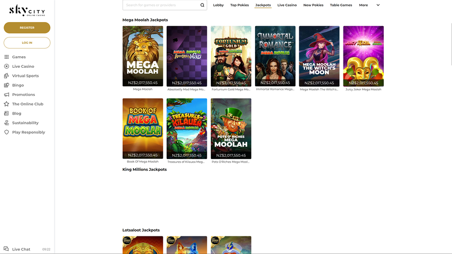 SkyCity Casino Desktop Jackpot