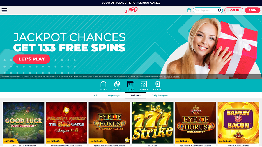 Slingo Casino Desktop Jackpot