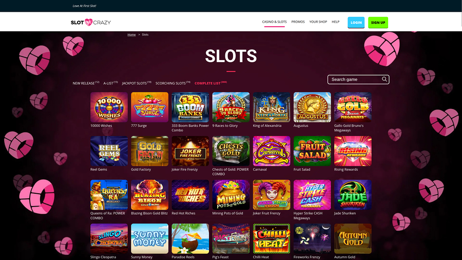 Slot Crazy Casino Desktop Games