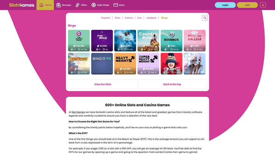 Slot Games Casino Desktop Bingo