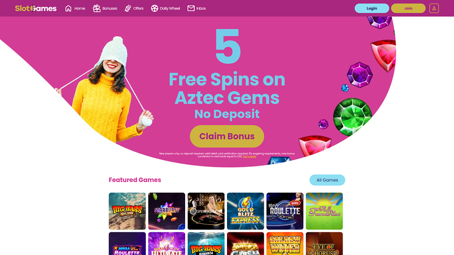Slot Games Casino Desktop Homepage