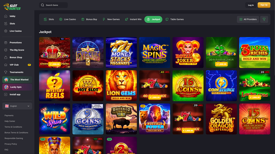 Slot Hunter Casino Desktop Jackpot