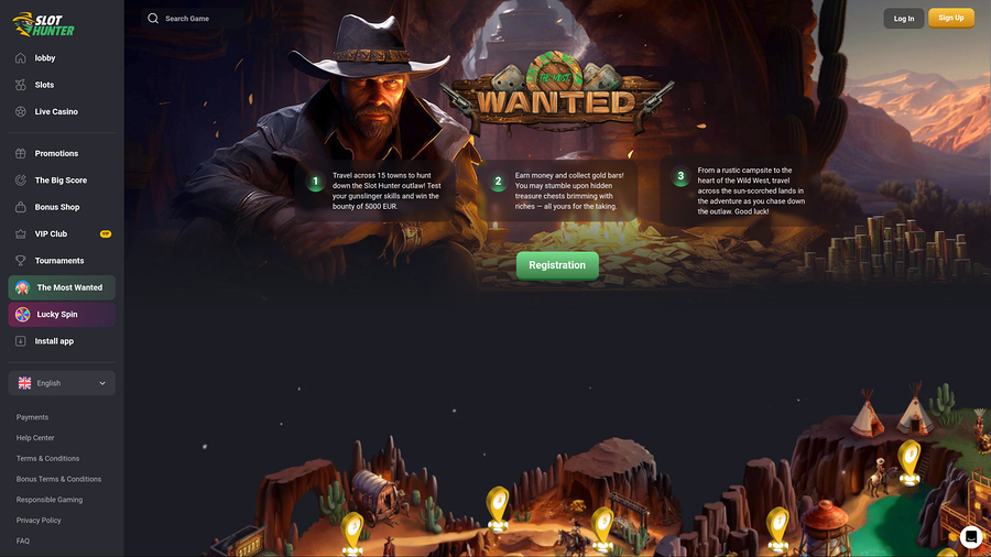 Slot Hunter Casino Desktop Wanted