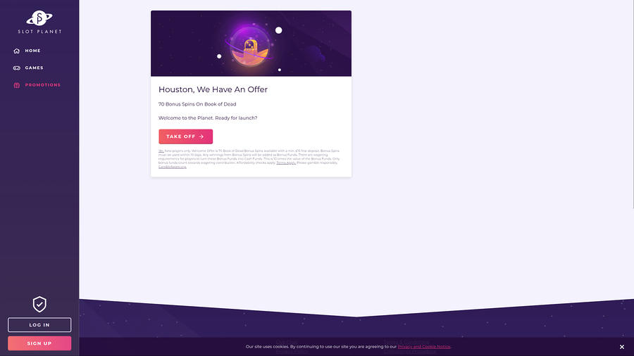 Slot Planet Casino Desktop Promotions