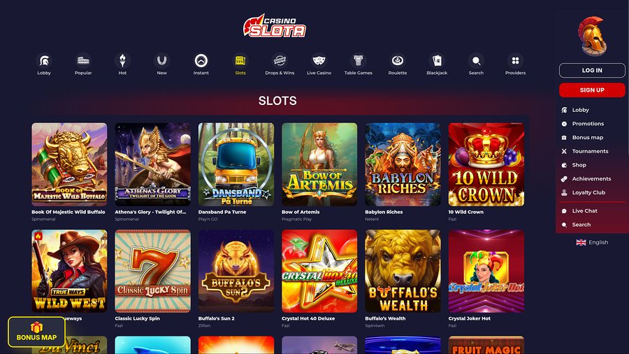 Slota Casino Desktop Games