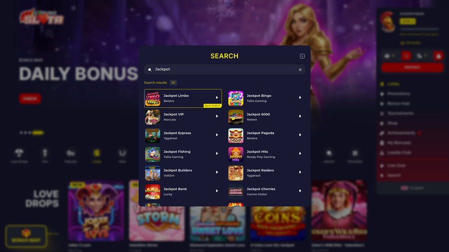 Slota Casino Desktop Jackpot
