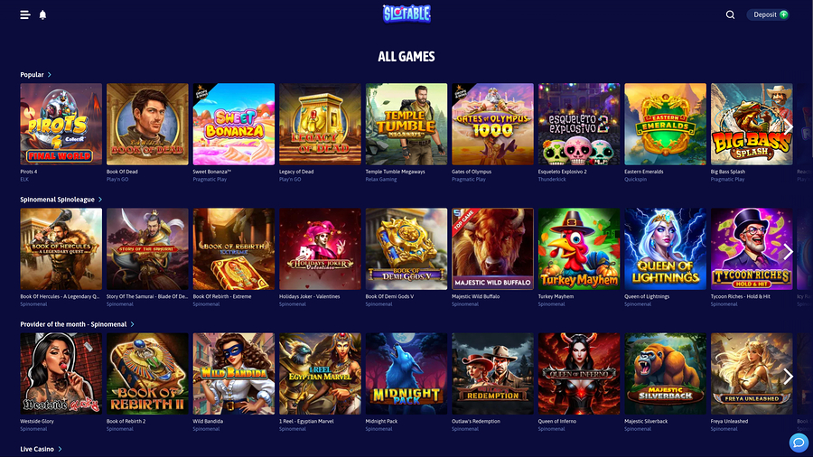 Slotable Casino Desktop Games