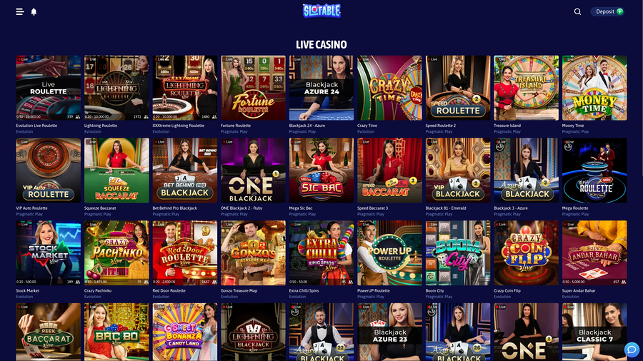 Slotable Casino Desktop Live Dealer