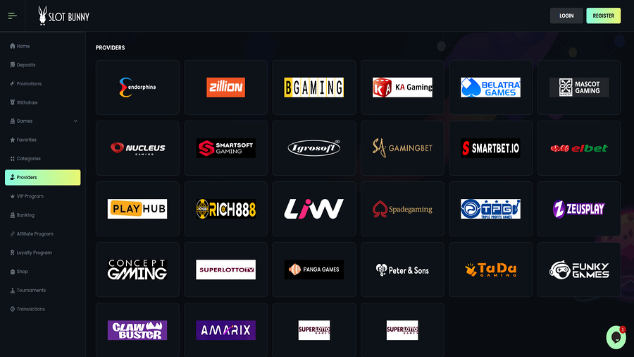 Game Developers of SlotBunny Casino for Desktop