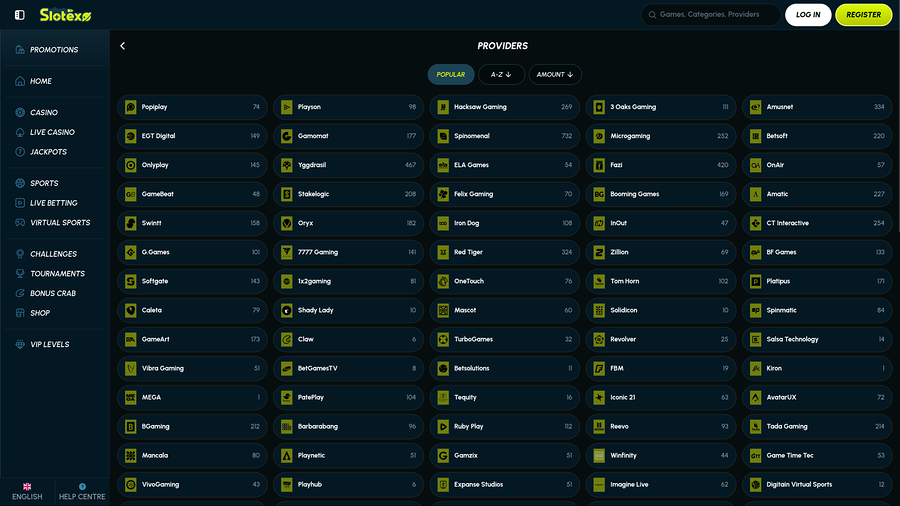 Slotexo Casino Desktop Game Developers