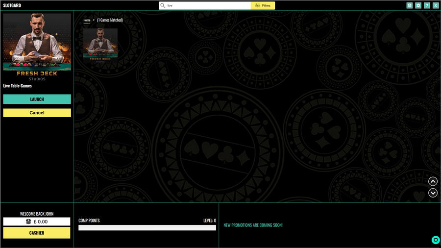 Slotgard Casino Desktop Live Dealer
