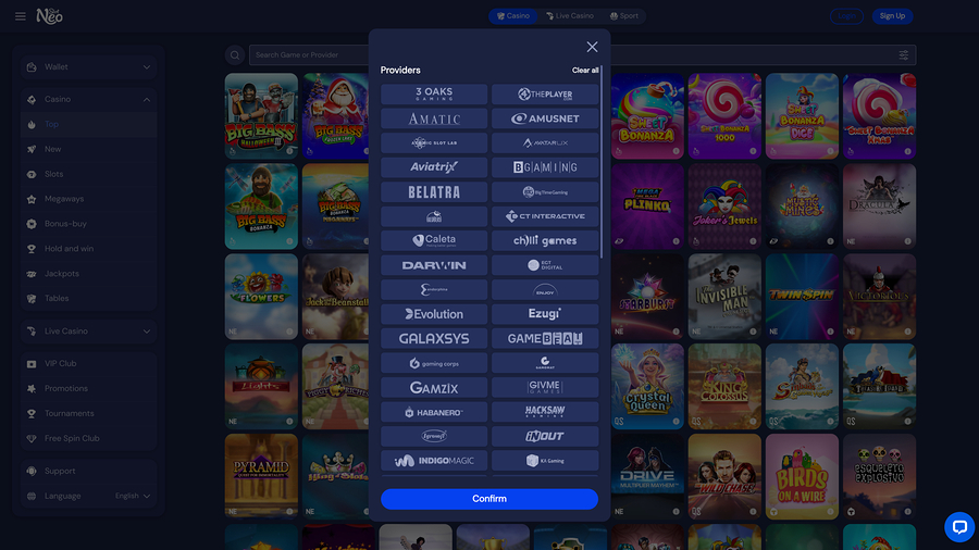 Desarrolladores de juegos de casino SlotNeo