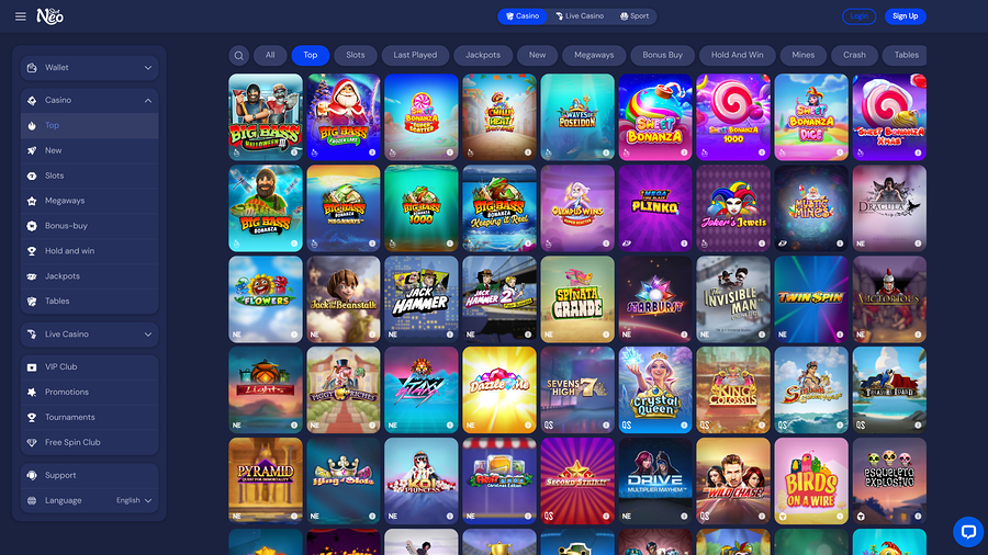 Juegos de casino SlotNeo