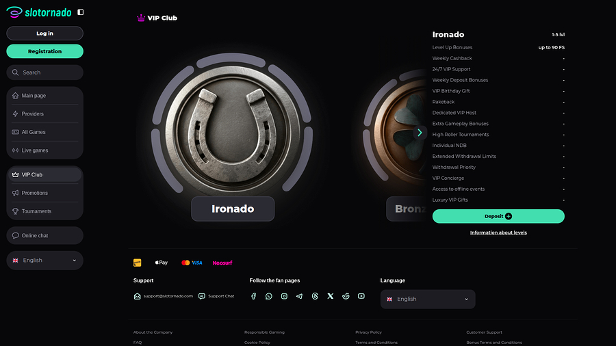 Slotornado Casino Desktop VIP Program