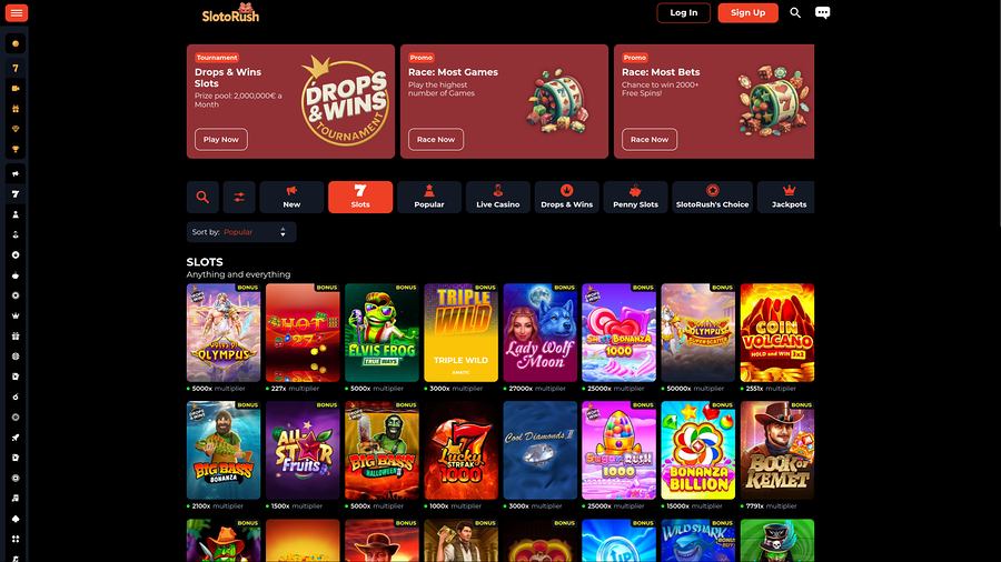 SlotoRush Casino Desktop Games