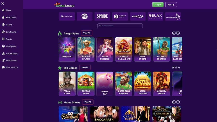 SlotsAmigo Casino Desktop Game Developers