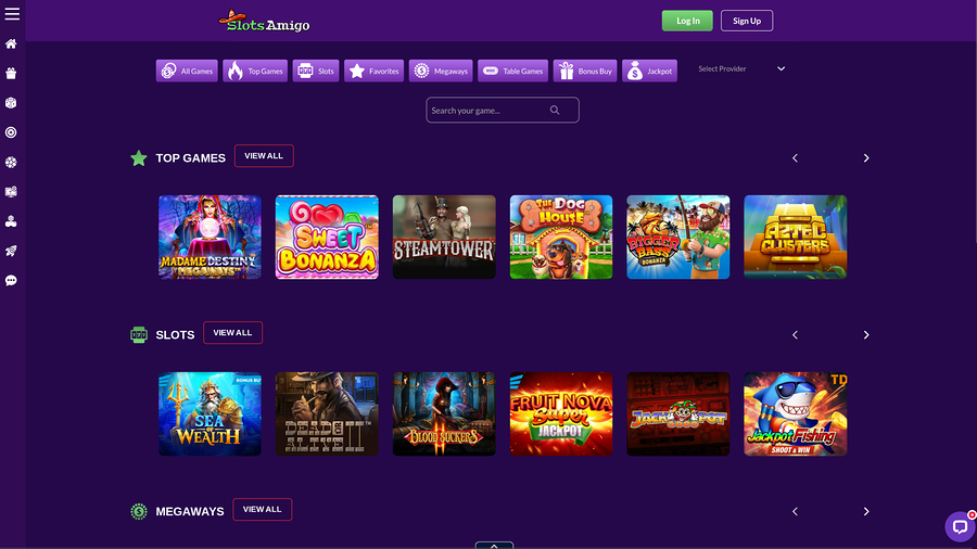 SlotsAmigo Casino Desktop Games