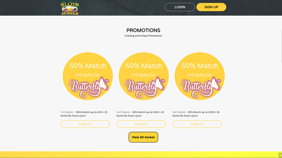 Slots Jungle Casino Desktop Promotions