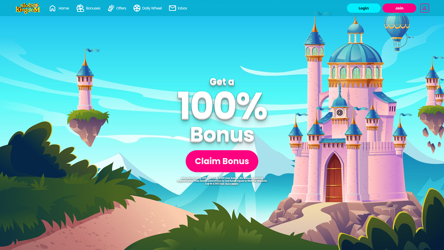 Slots Kingdom Casino Desktop Homepage