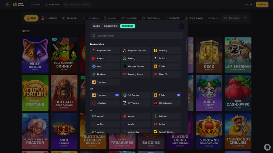 Slotsmines Casino Desktop Game Developers