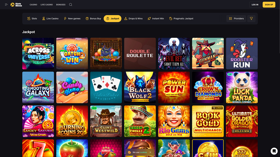 Slotsmines Casino Desktop Jackpot