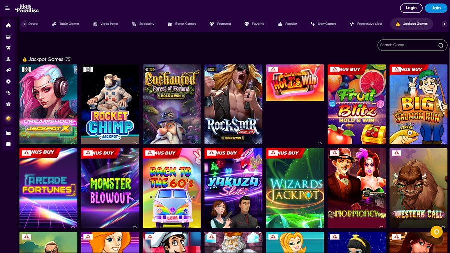 Slots Paradise Casino Desktop Jackpot