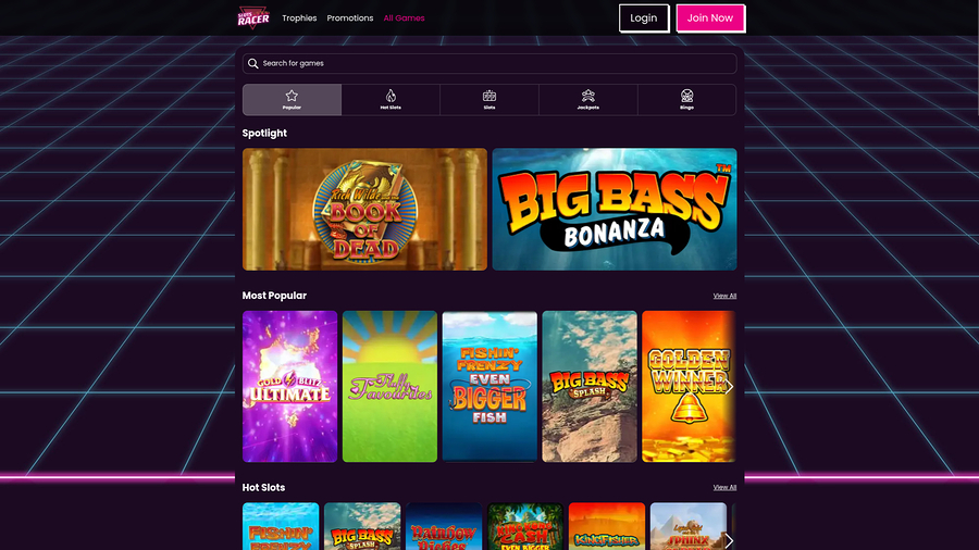 Slots Racer Casino Desktop Games