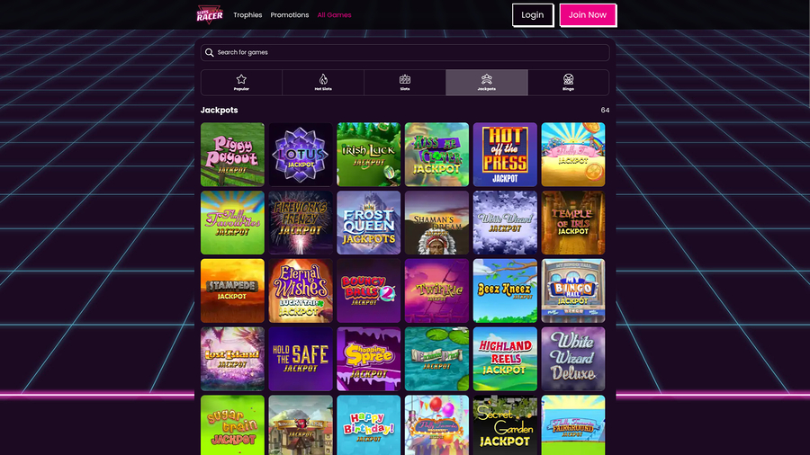 Slots Racer Casino Desktop Jackpot