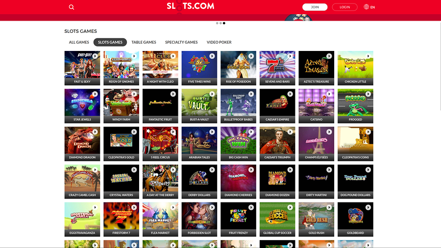 Slots.com Casino Desktop Games
