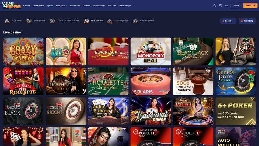 SlotsHopper Casino Live Dealer