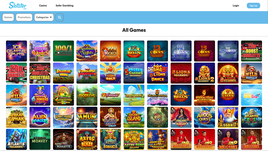 Slotster Casino Desktop Games