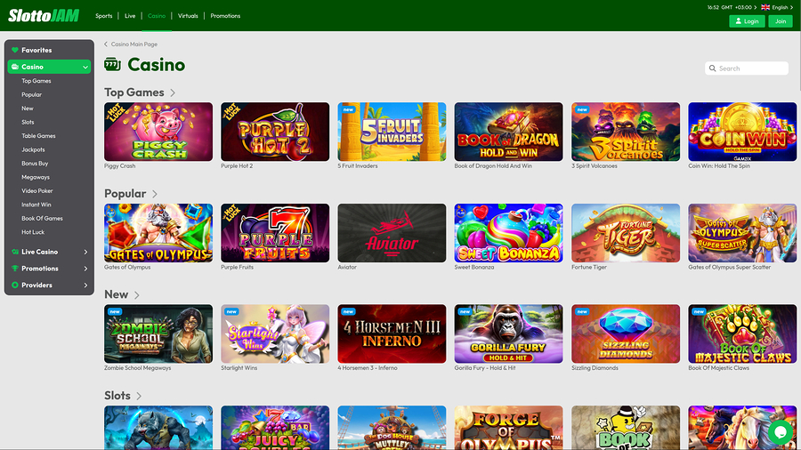 SlottoJam Casino Desktop Games