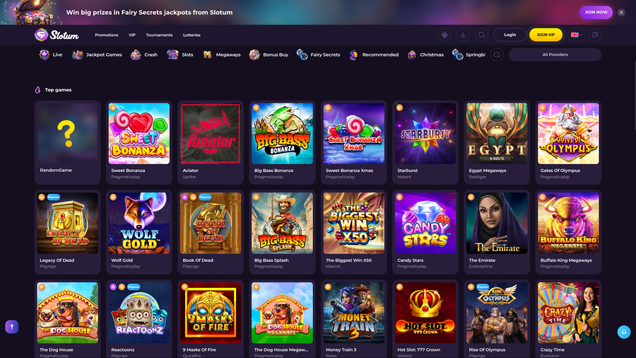 Slotum Casino Desktop Games