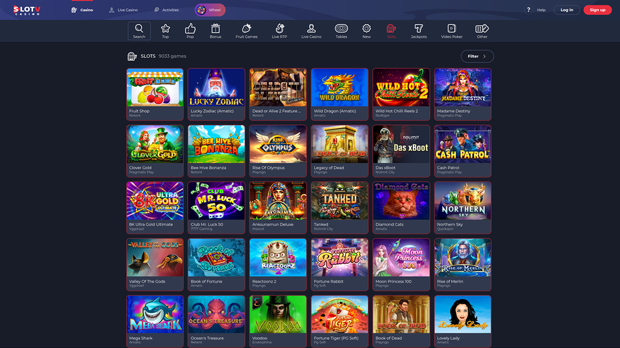 SlotV Casino Desktop Games