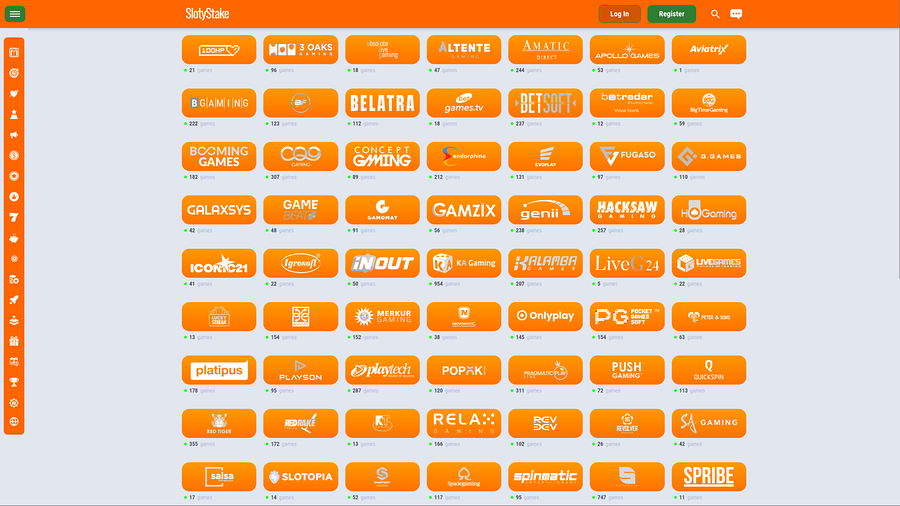 SlotyStake Casino Desktop Game Developers