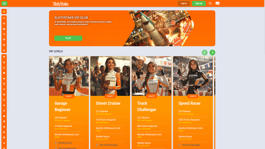 SlotyStake Desktop VIP Program