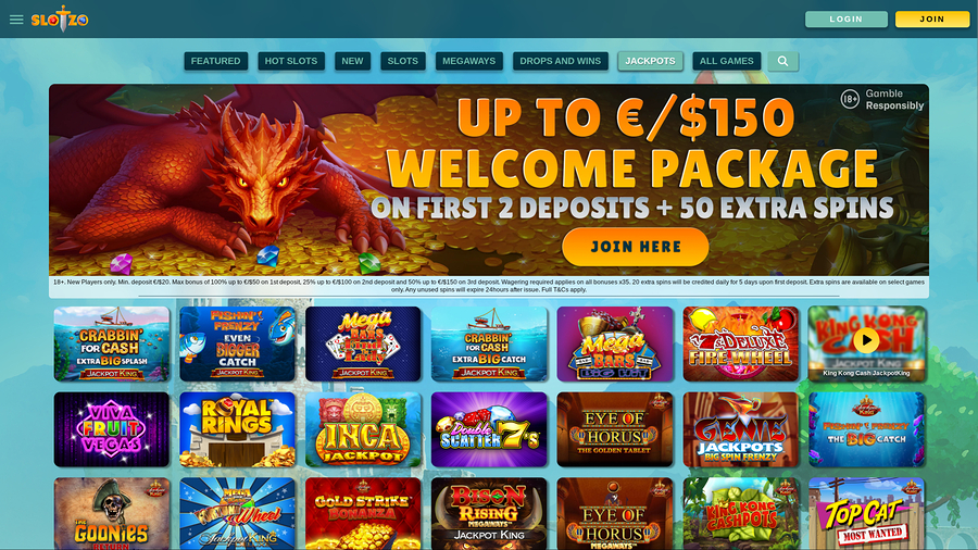 Slotzo Casino Desktop Jackpot