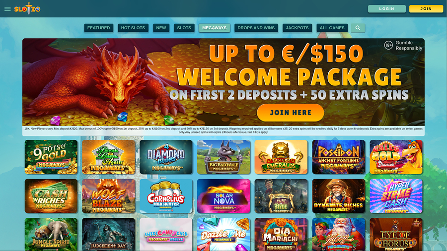 Slotzo Casino Desktop Megaways Games