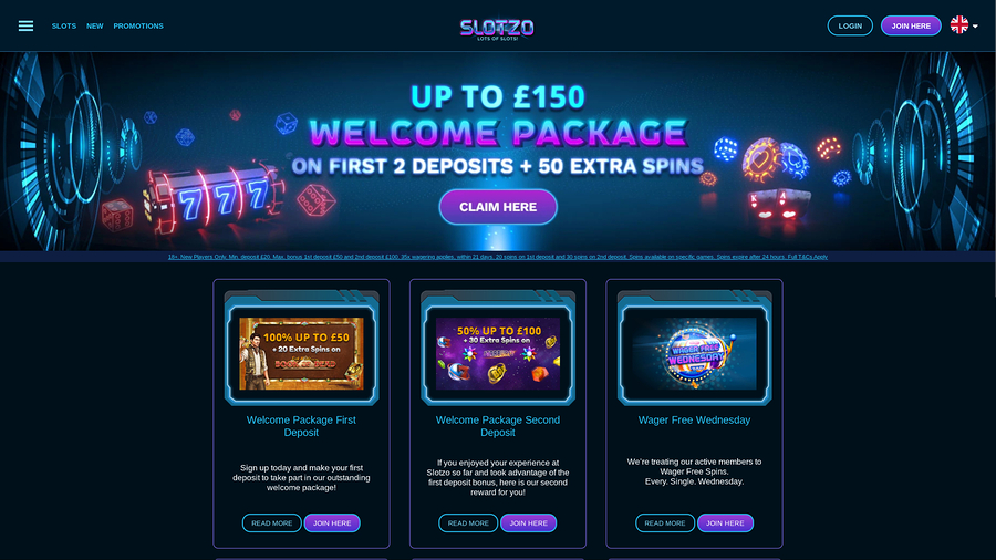 Slotzo Casino Desktop Promotions