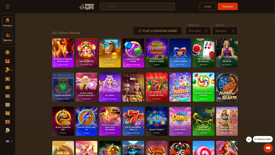 Juegos de escritorio de casino Smokin Slots