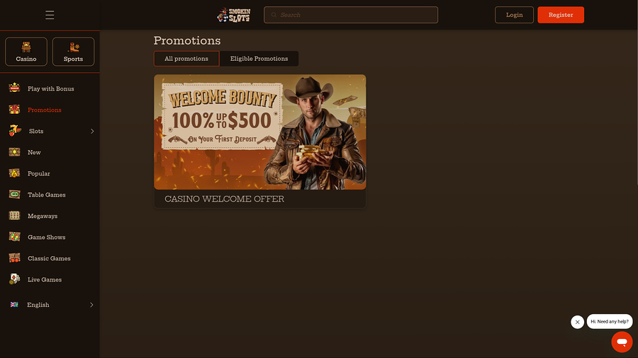 Promociones de escritorio del casino Smokin Slots