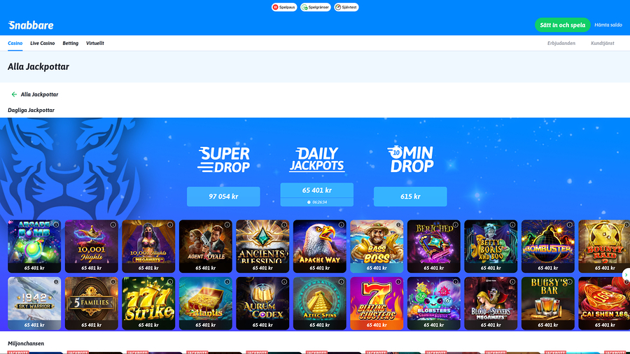 Snabbare Casino skrivbordsjackpott