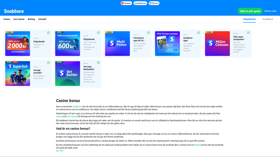 Snabbare Casino skrivbordskampanjer