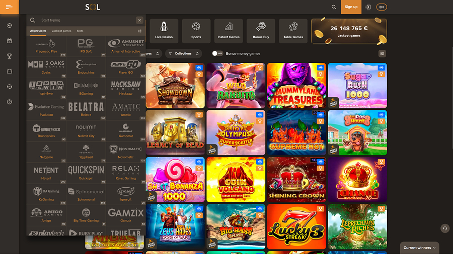 Sol Casino Desktop Game Developers