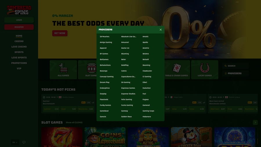 Sombrero Spins Casino Desktop Game Developers