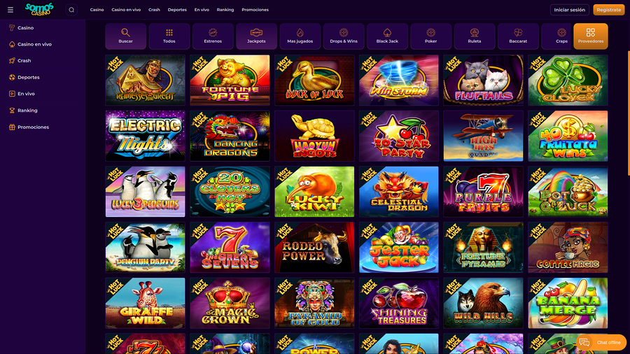 Somos Casino Desktop Jackpot