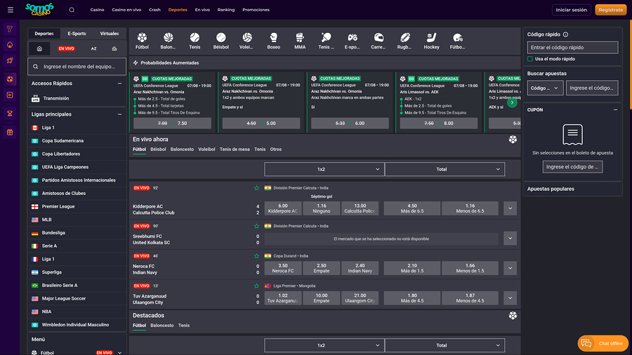 Somos Casino Desktop Sports
