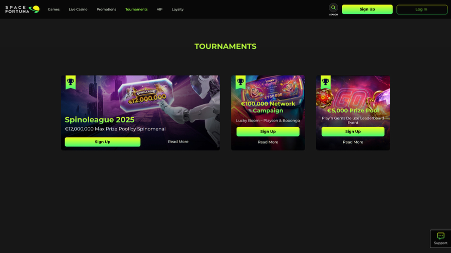 SpaceFortuna Desktop Tournaments