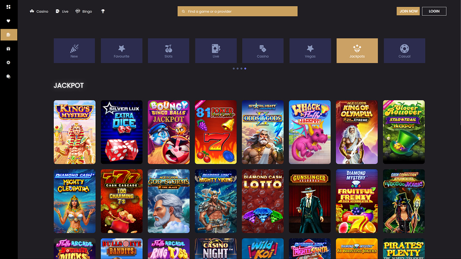 Sparkle Slots Casino Desktop Jackpot